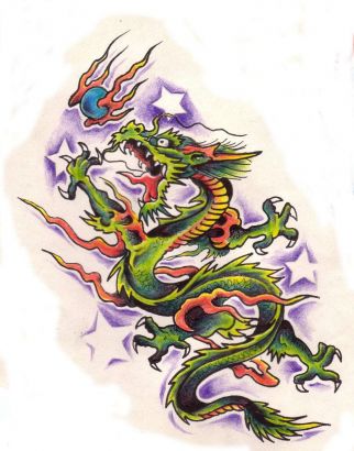 Free Dragon Tattoo In Color